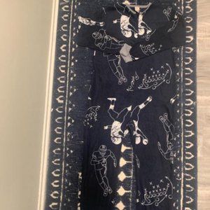 Cat & Jack Footless Football Pajamas Size L (12/14)
